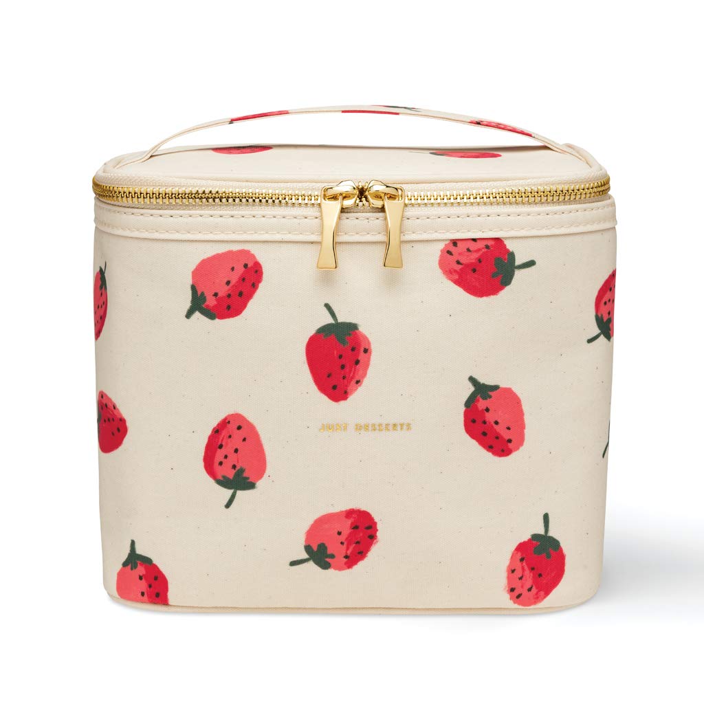 kate spade new york insulated lunch tote with strawberry print keeps snacks fresh on the go