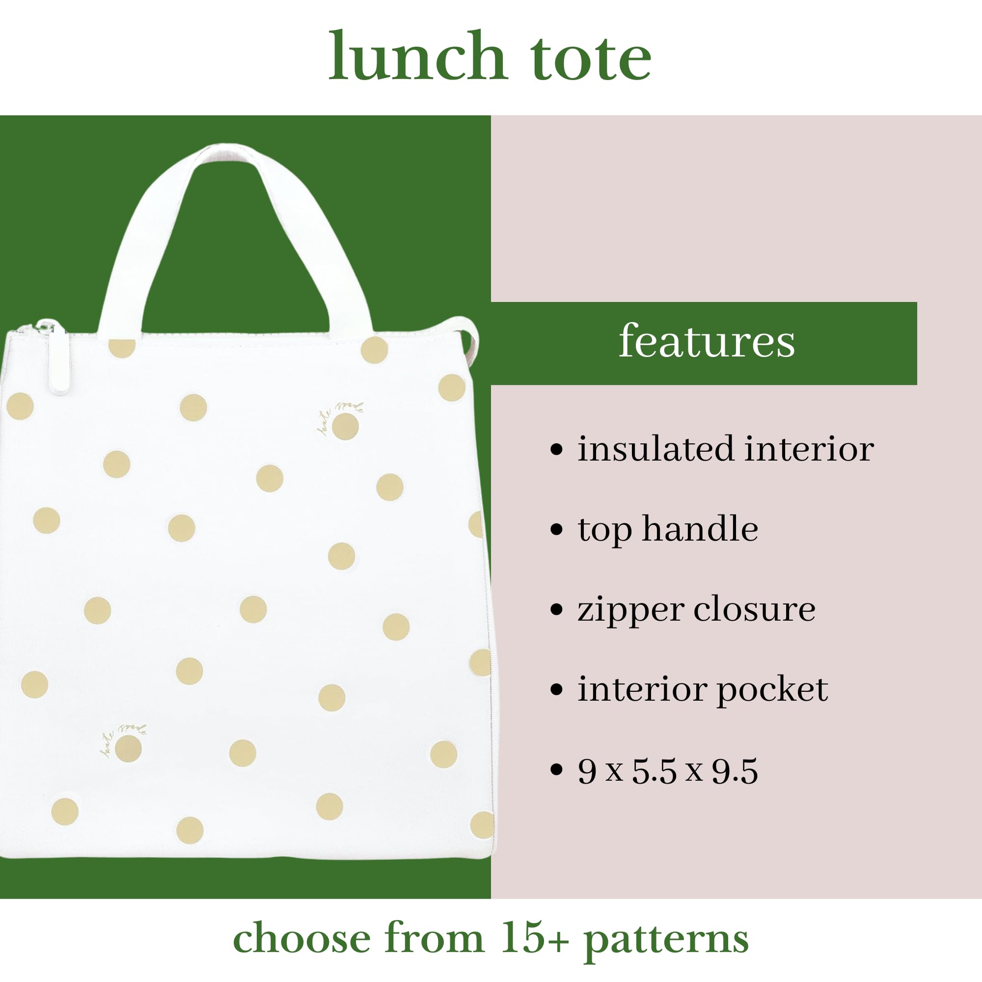 Kate Spade New York lunch tote travel-friendly for easy carrying