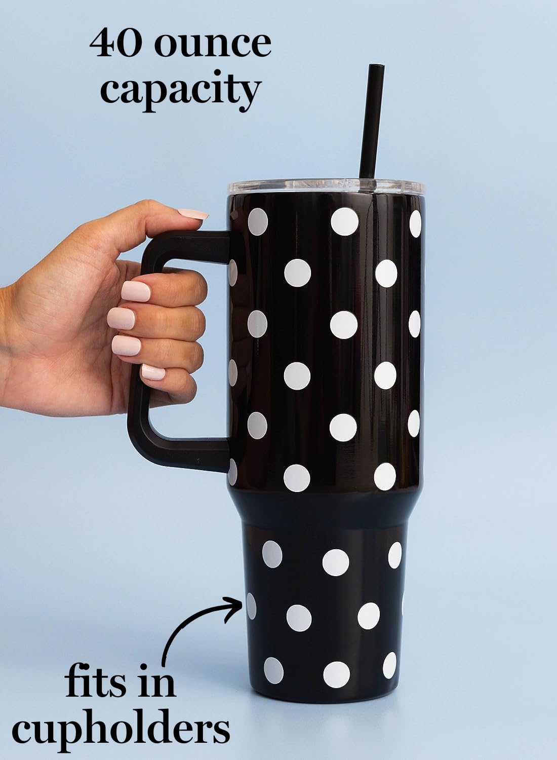 polka dot design on kate spade new york tumbler for chic daily use