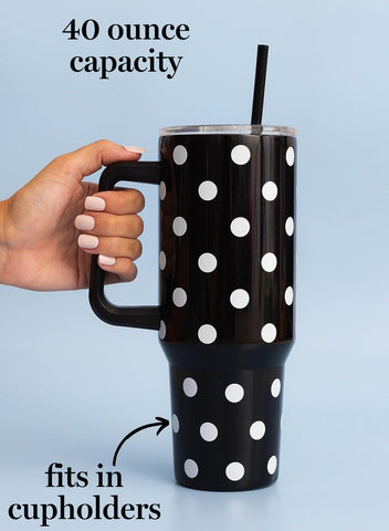 polka dot design on kate spade new york tumbler for chic daily use