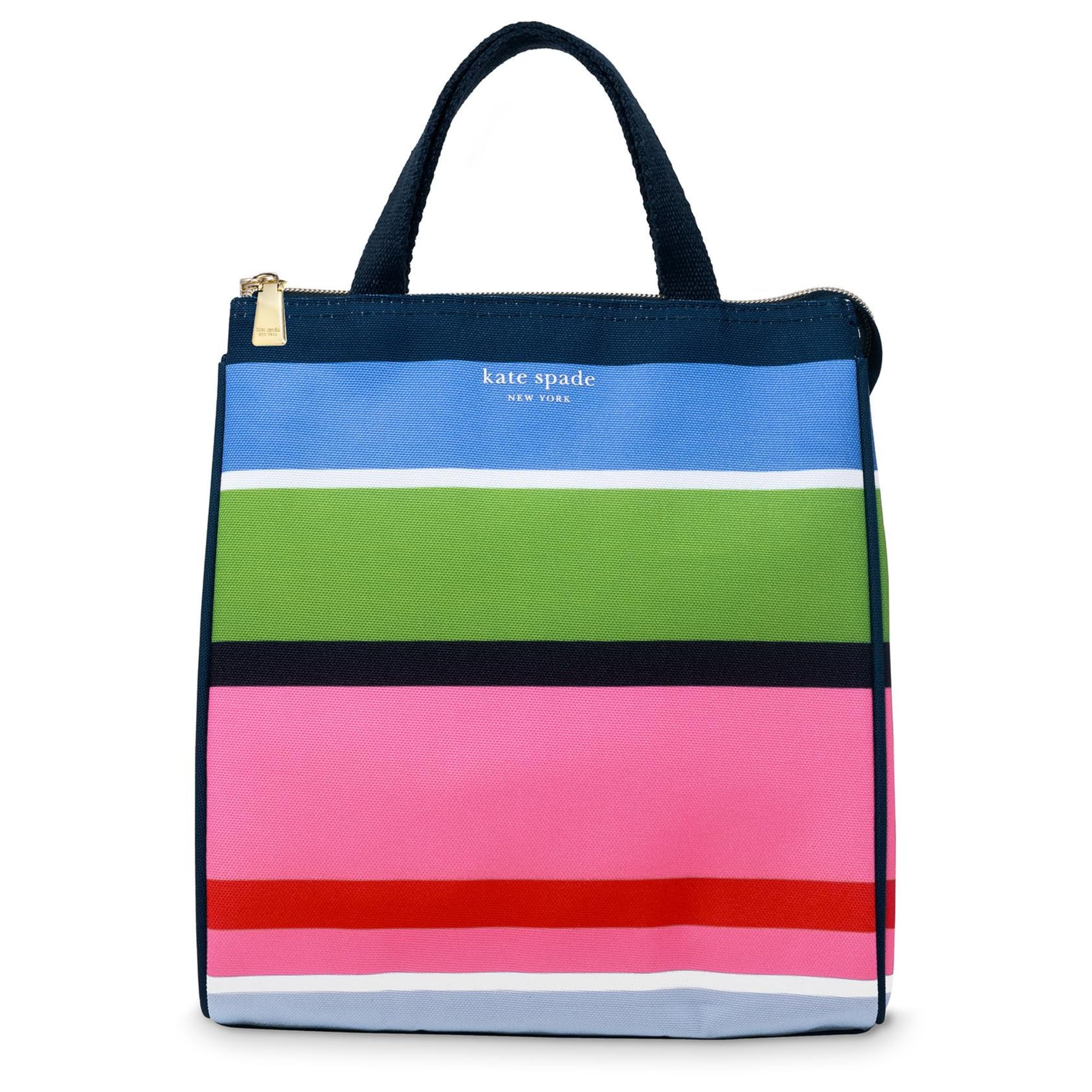 kate spade new york Sunny Day Stripe lunch tote, roomy interior for daily meals and snacks