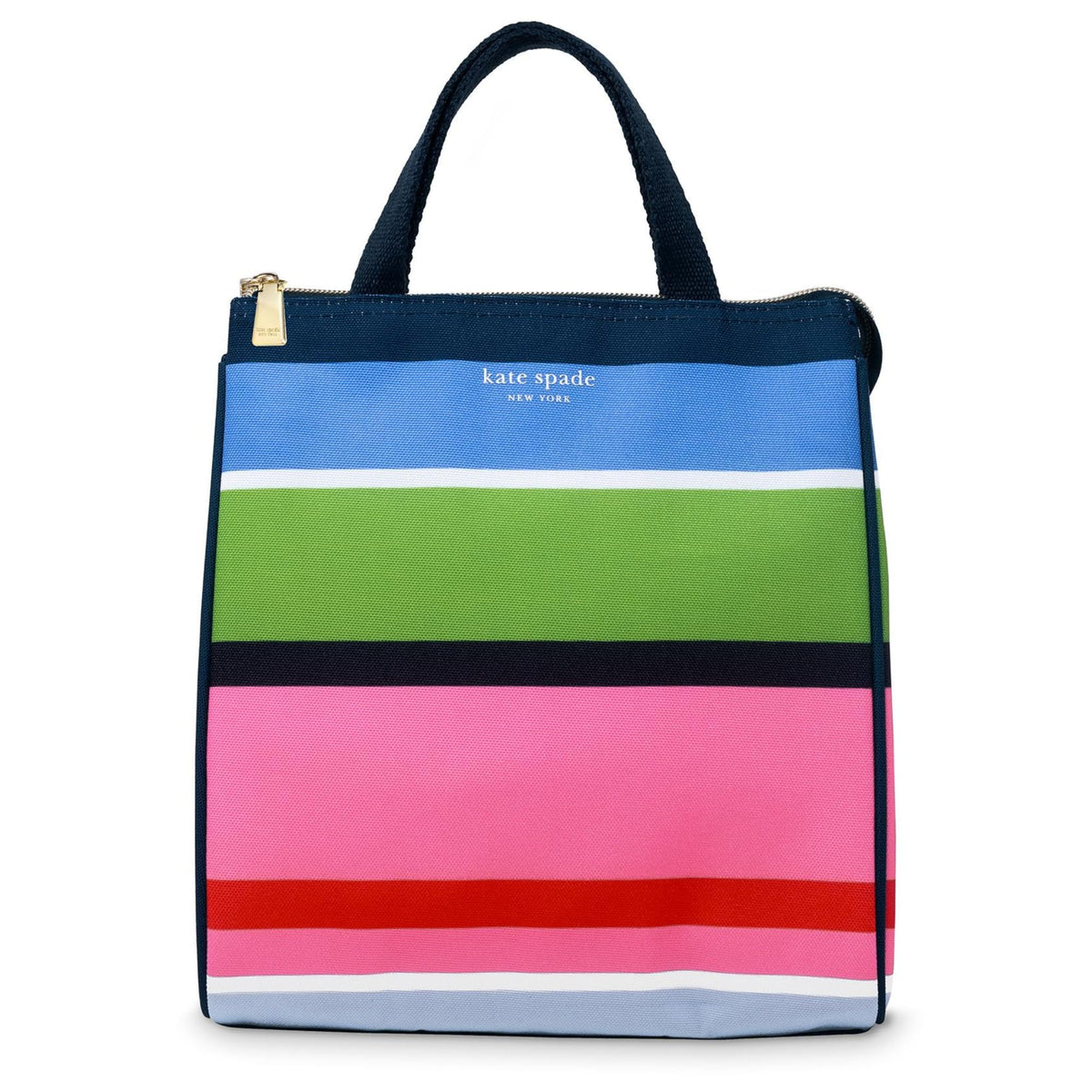 kate spade new york Sunny Day Stripe lunch tote, roomy interior for daily meals and snacks