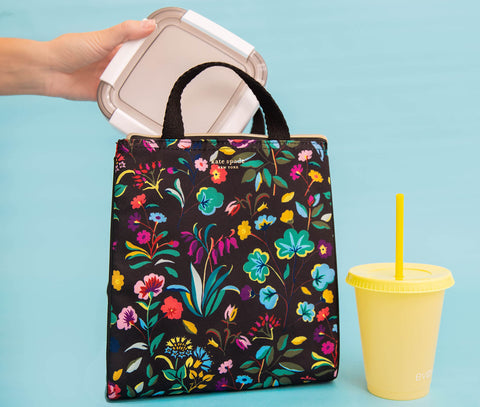Kate Spade travel friendly lunch tote fits in most bags