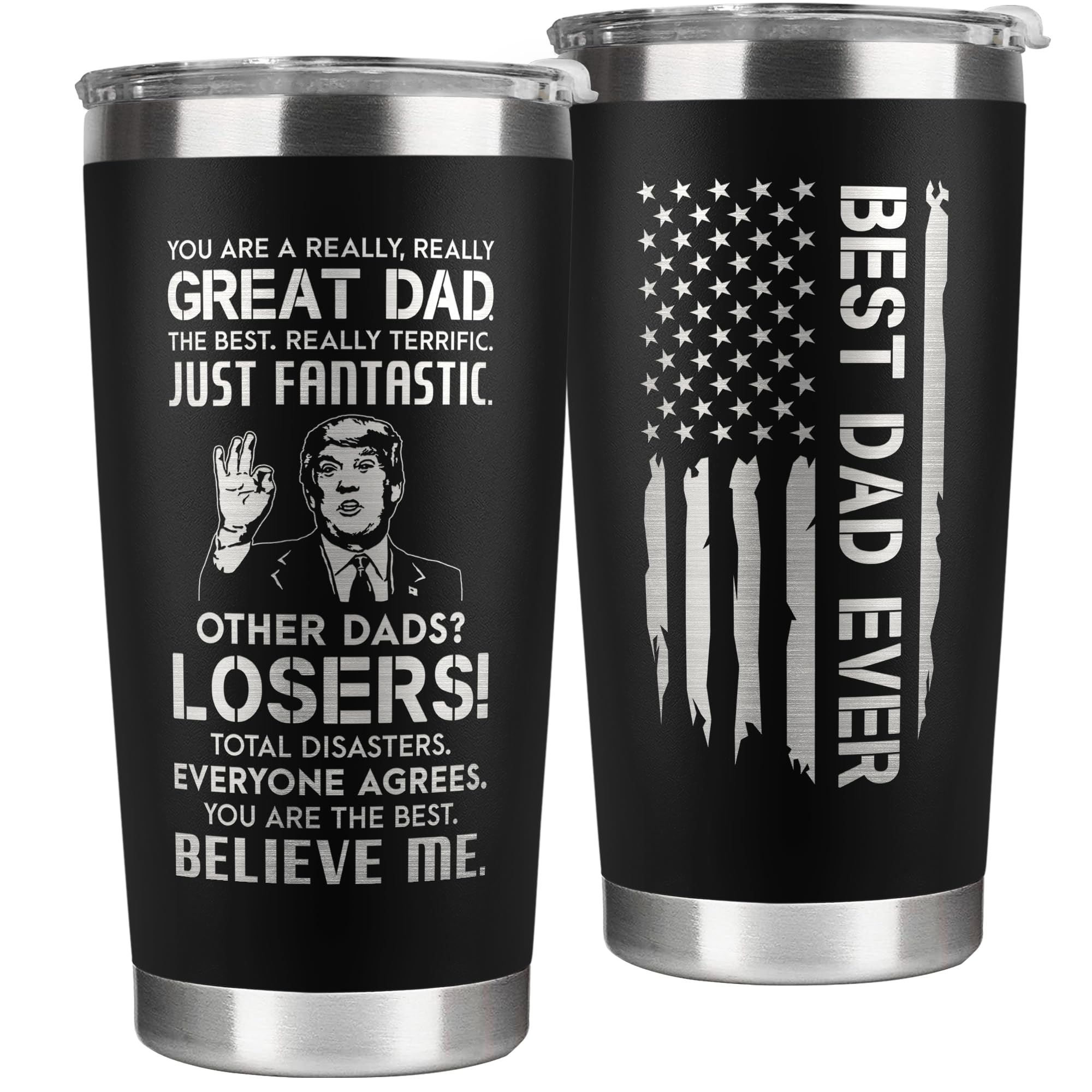 Katladiz 20oz tumbler with colorful design for dad on the go