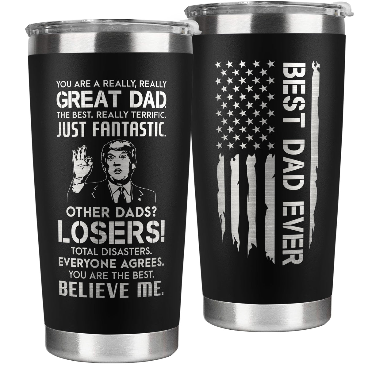Katladiz 20oz tumbler with colorful design for dad on the go