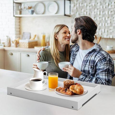 Kaukinye bamboo bed tray serving-tray ideal for snacks and meals.