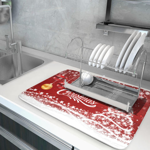 Kawani double-sided drying mat with durable edging withstands daily use.