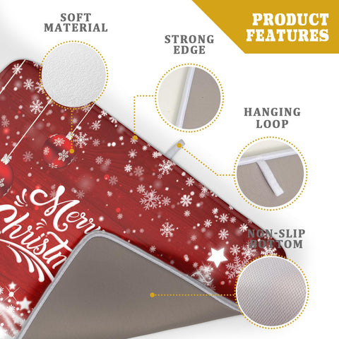 Kawani dish mat with hanging loop stores neatly, saving counter space.