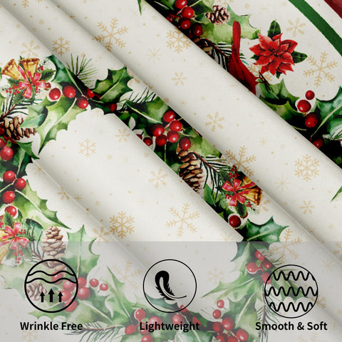 Kawani snowflakes detail adds seasonal charm to any table setting.