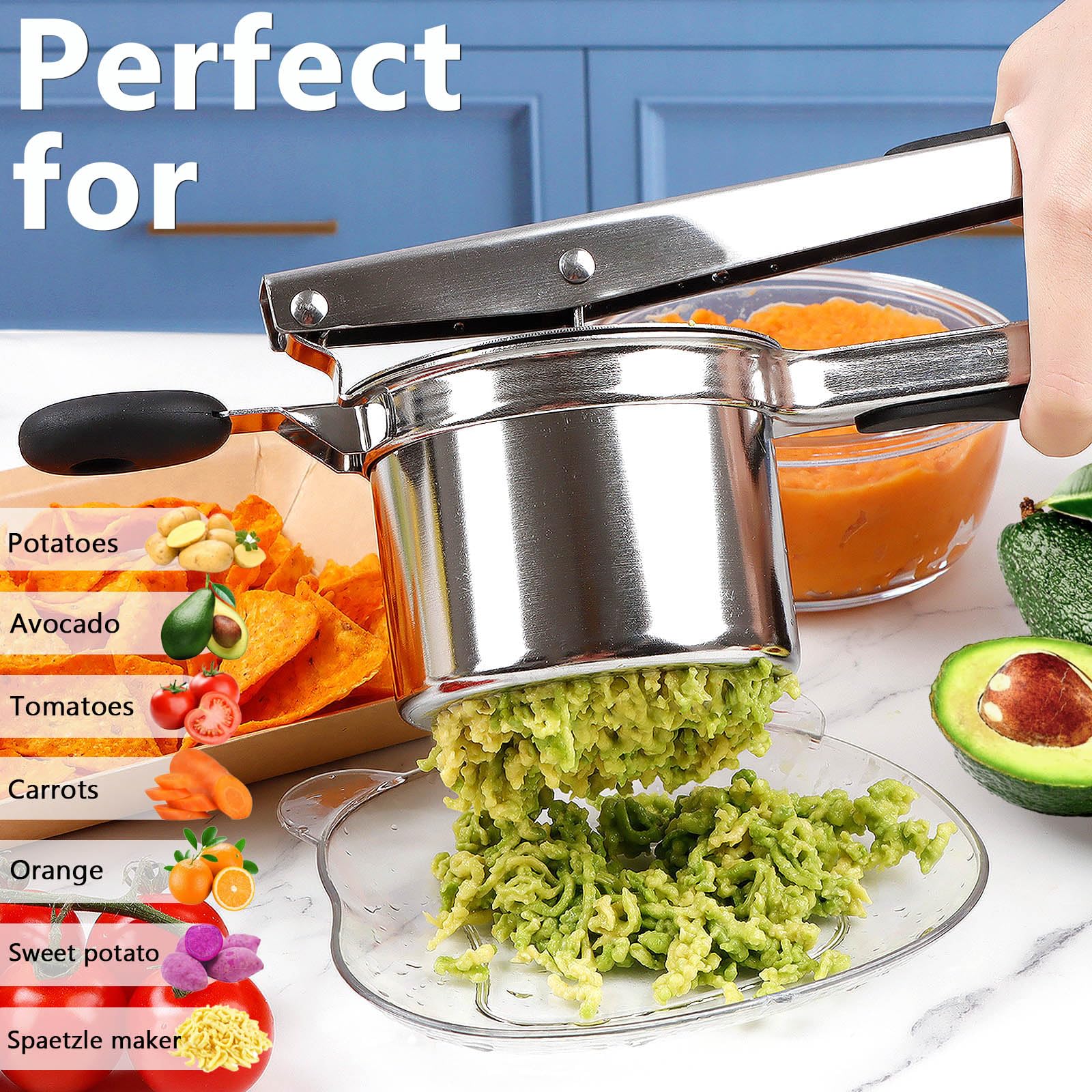 Dishwasher-safe design allows quick cleanup after cooking.