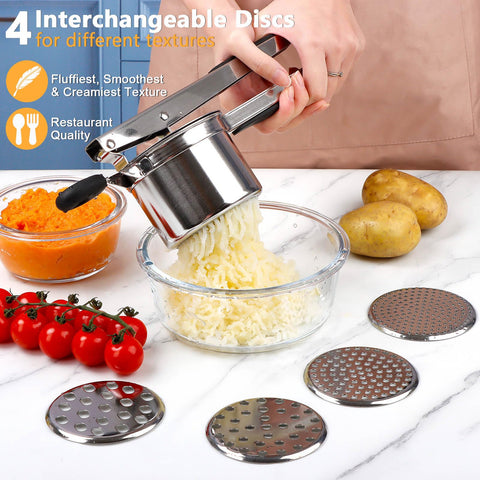 KAYCROWN potato ricer durable stainless steel build promises long life.