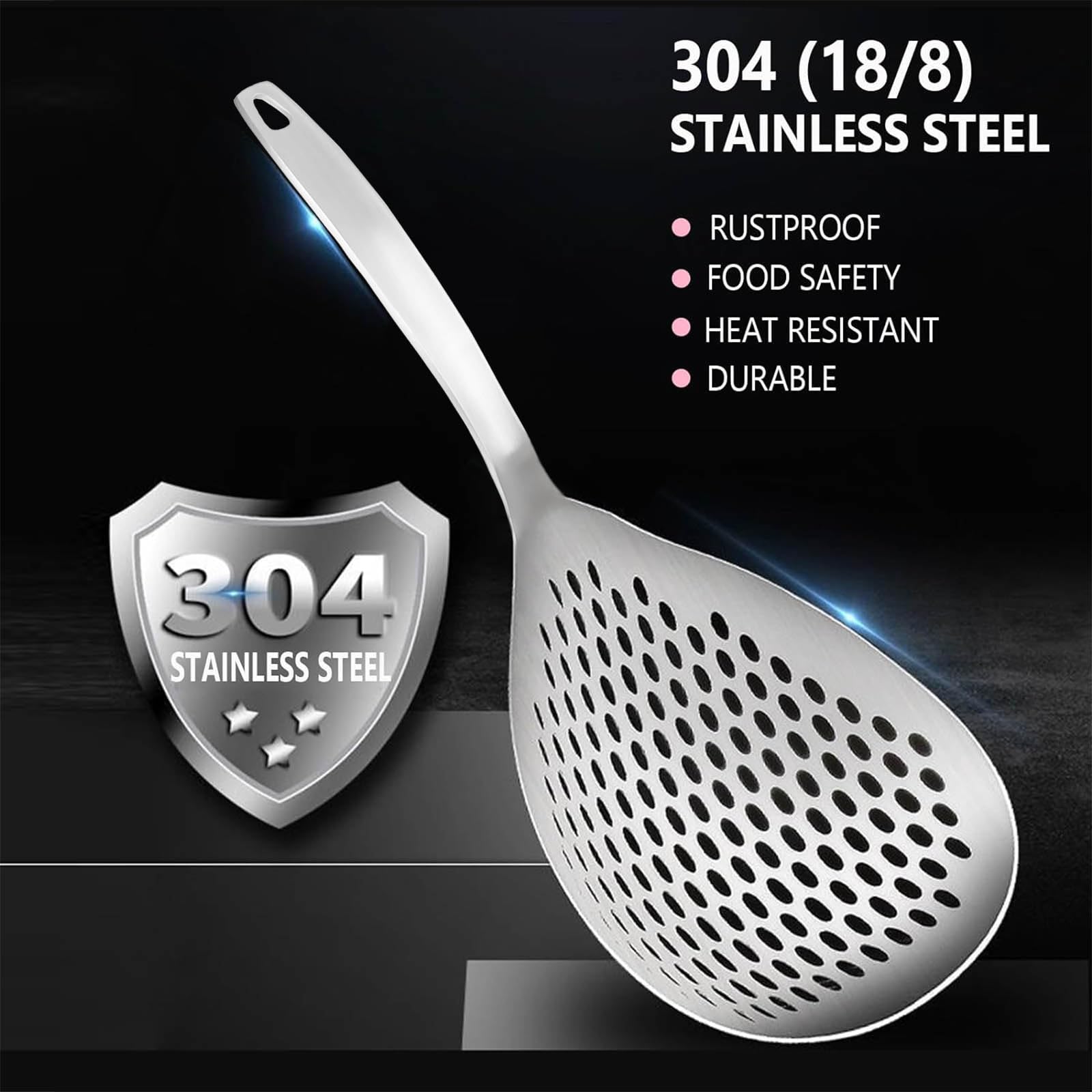 Kaycrown 18-8 stainless steel skimmer built to last
