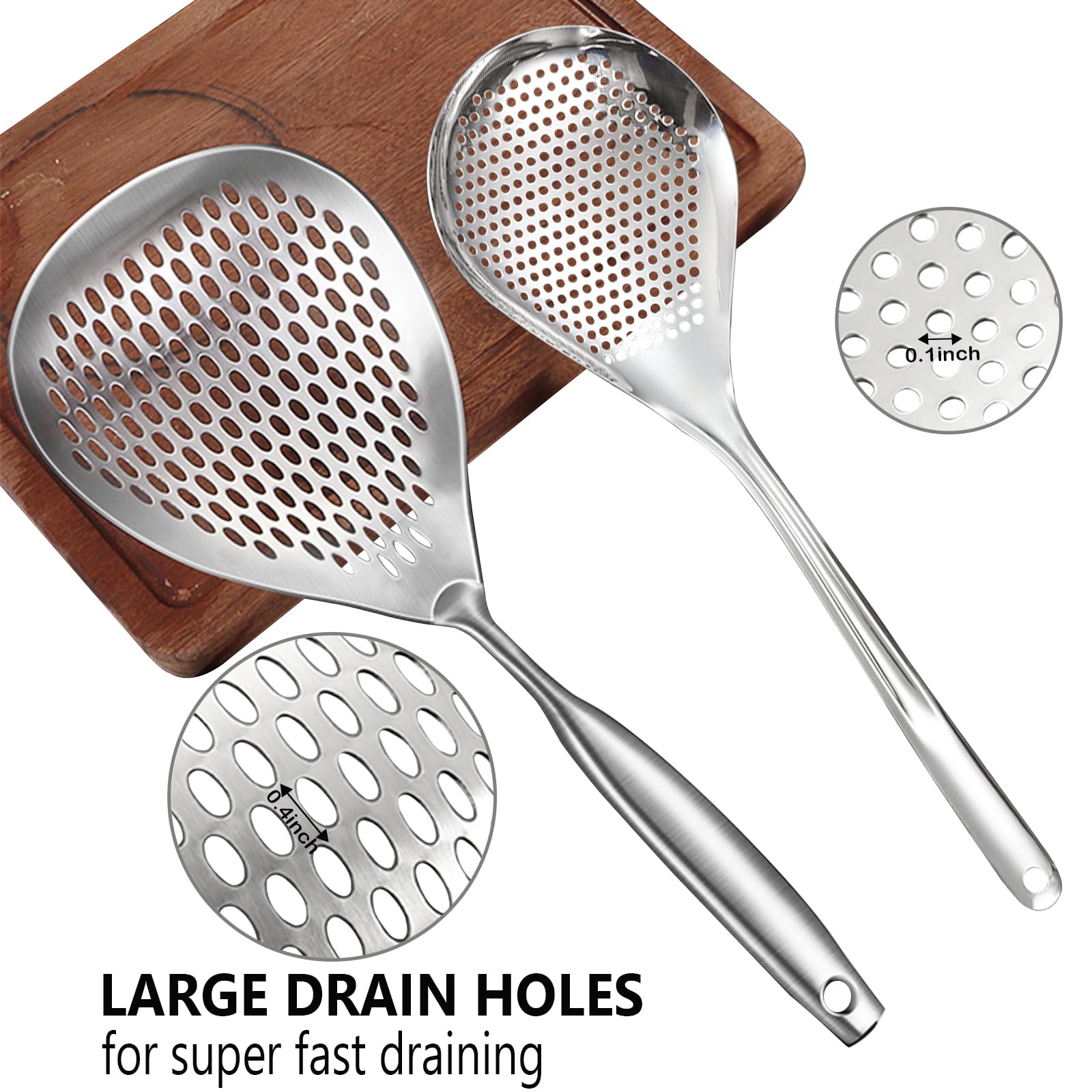 KAYCROWN skimmer spoon large diameter for handling bigger portions