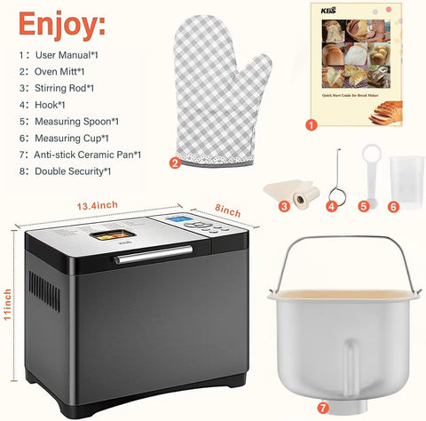 KBS 19-in-1 in-use view with timer and keep-warm features.