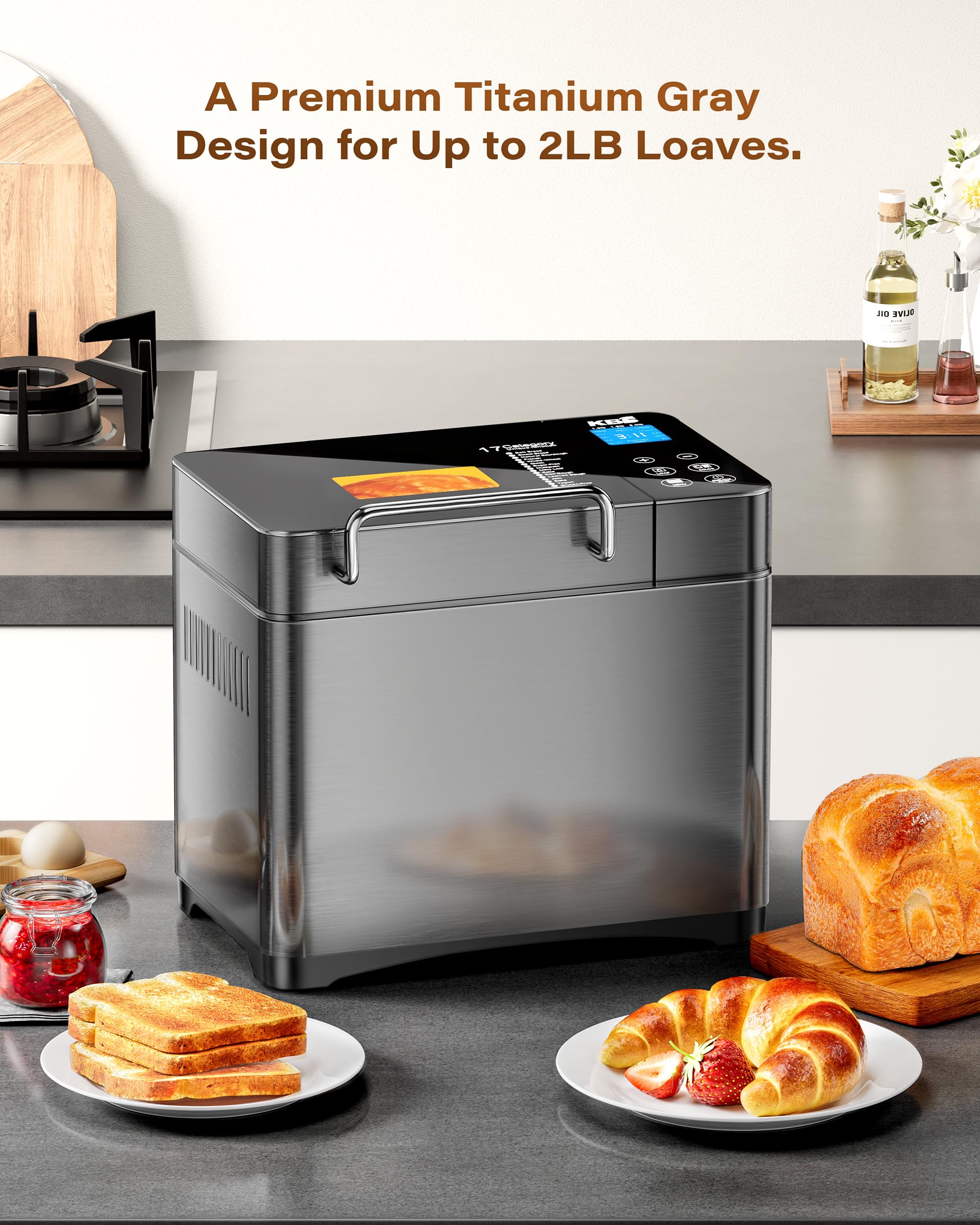 KBS three loaf sizes image illustrating flexible baking options