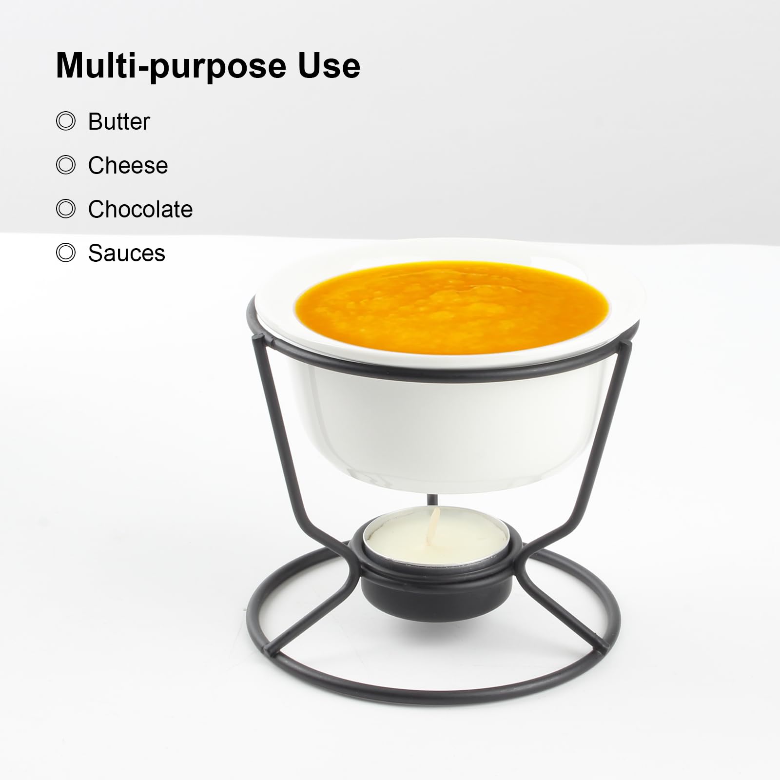 KCGANI 5oz ceramic butter warmer dish for sauces and small portions.