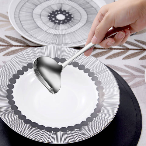 KEAWELL Austin bright mirror finish catches light during serving.