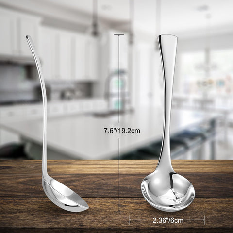 KEAWELL gravy ladle with mirror finish for elegant serving.