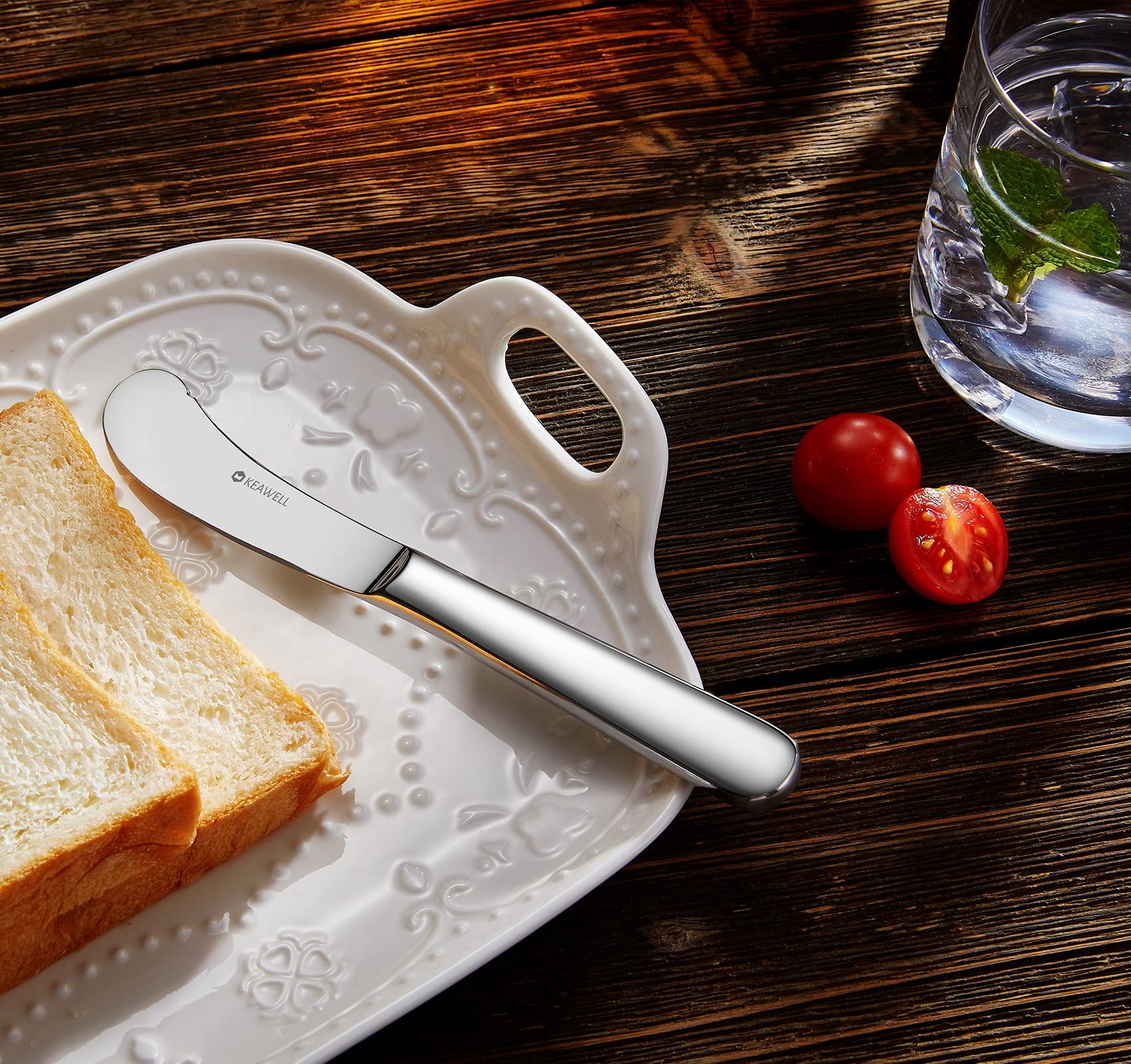 KEAWELL dishwasher-safe butter knives simplify post-meal cleanup.