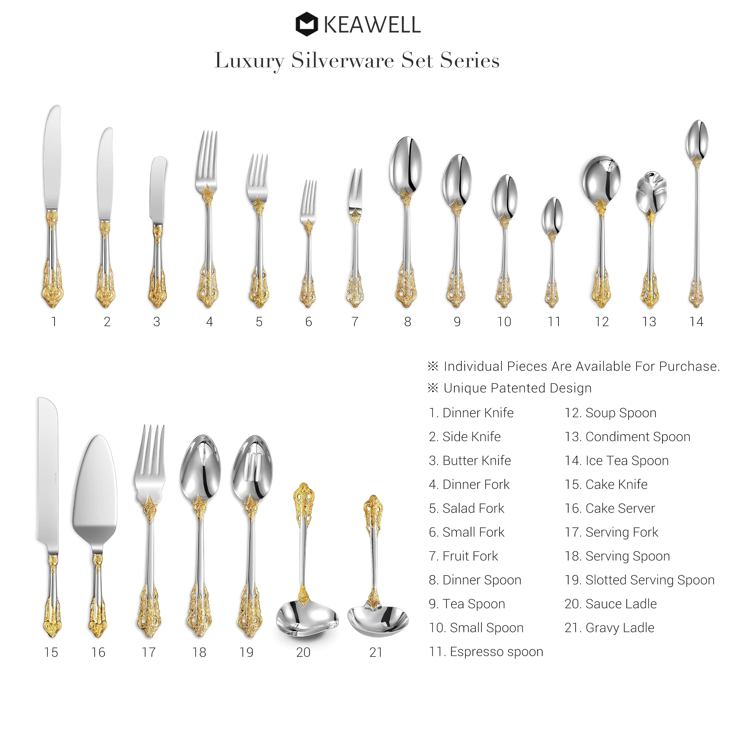KEAWELL dishwasher-safe flatware for easy cleanup