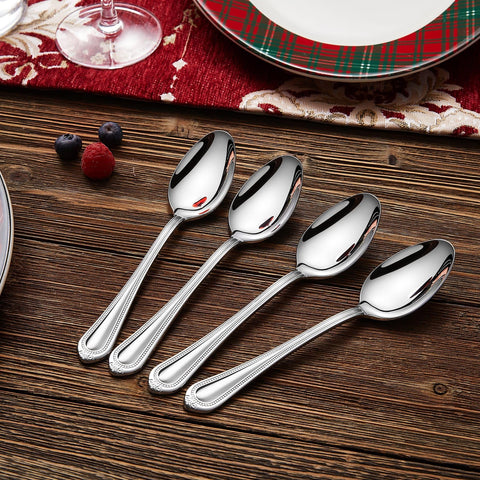 KEAWELL Pearl Edge teaspoon with a polished, bright finish.