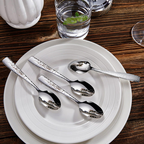 KEAWELL Louis hammered spoons close-up texture emphasizing craftsmanship