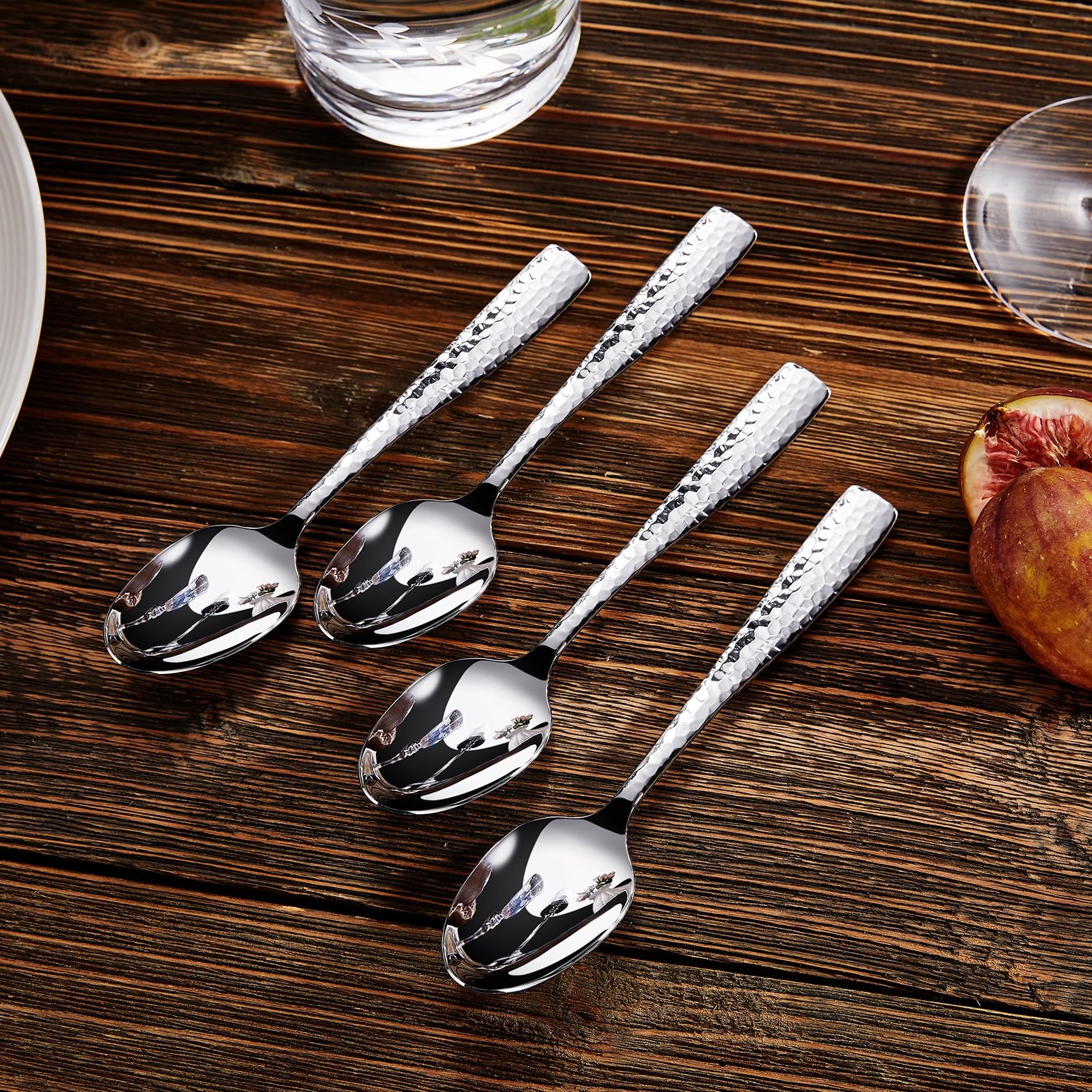 KEAWELL Louis hammered spoons dishwasher safe for easy cleanup