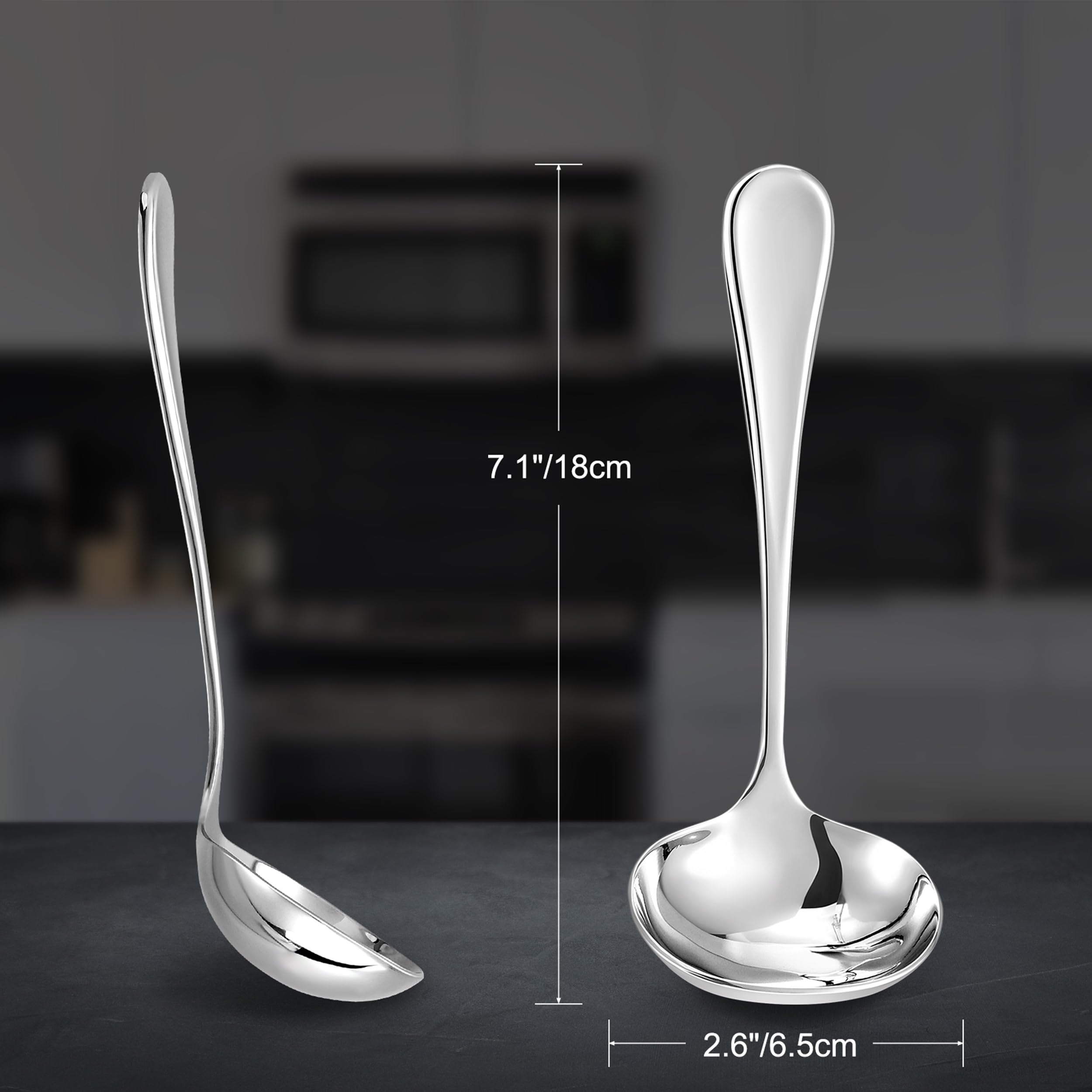 Keawell Verona gravy ladle in 18/10 stainless steel for durability.