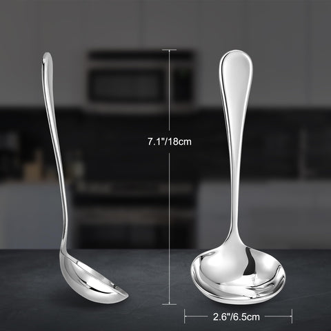 Keawell Verona gravy ladle in 18/10 stainless steel for durability.