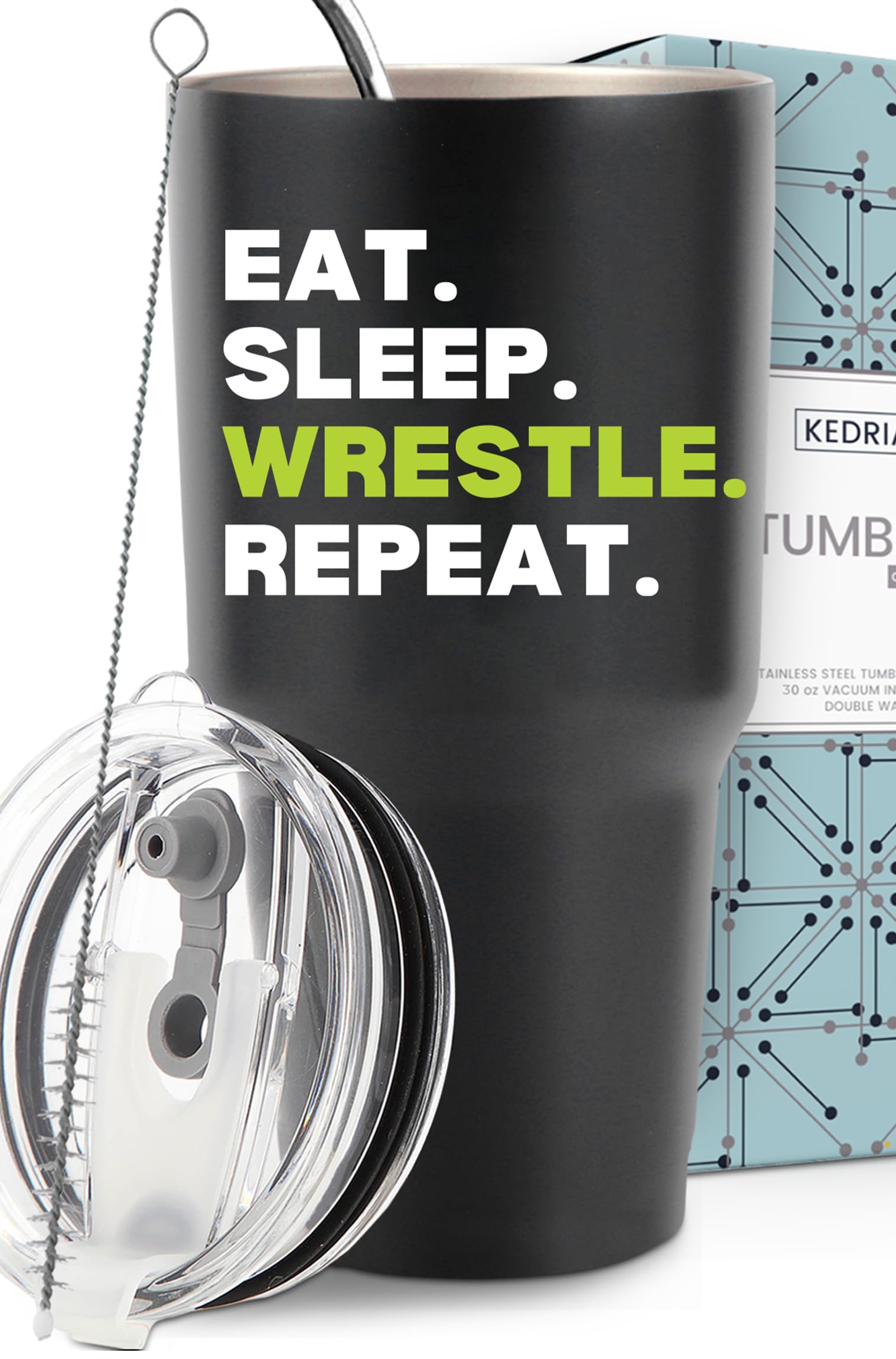 KEDRIAN wrestling tumbler front design for on-the-go hydration