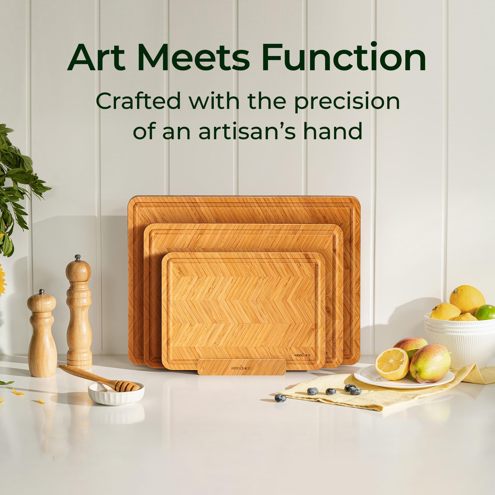 Keechee Atelier herringbone-join pattern signals strength and balance