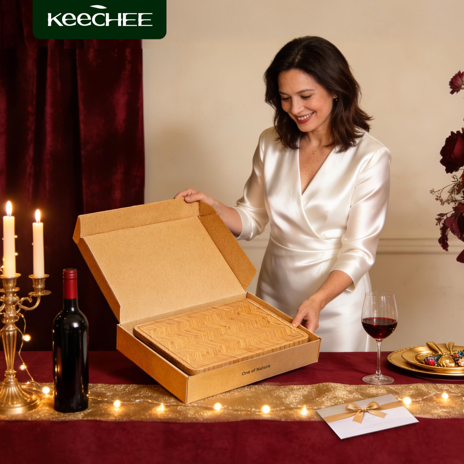 Keechee Atelier set displayed with bamboo stand for organized storage