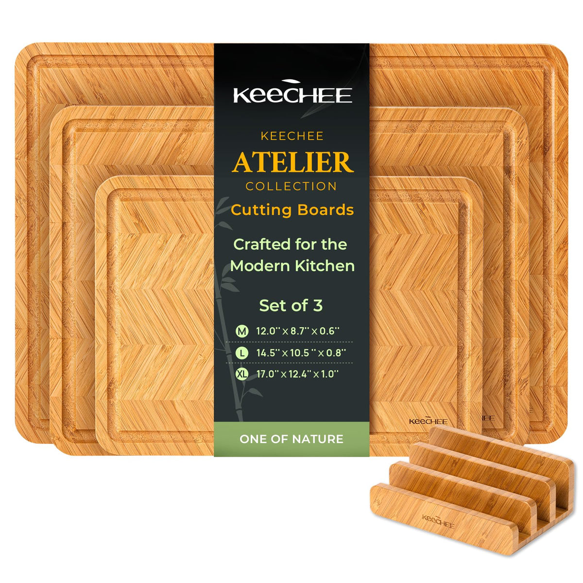 Keechee Atelier XL carving board provides a sturdy surface for roasts and slicing