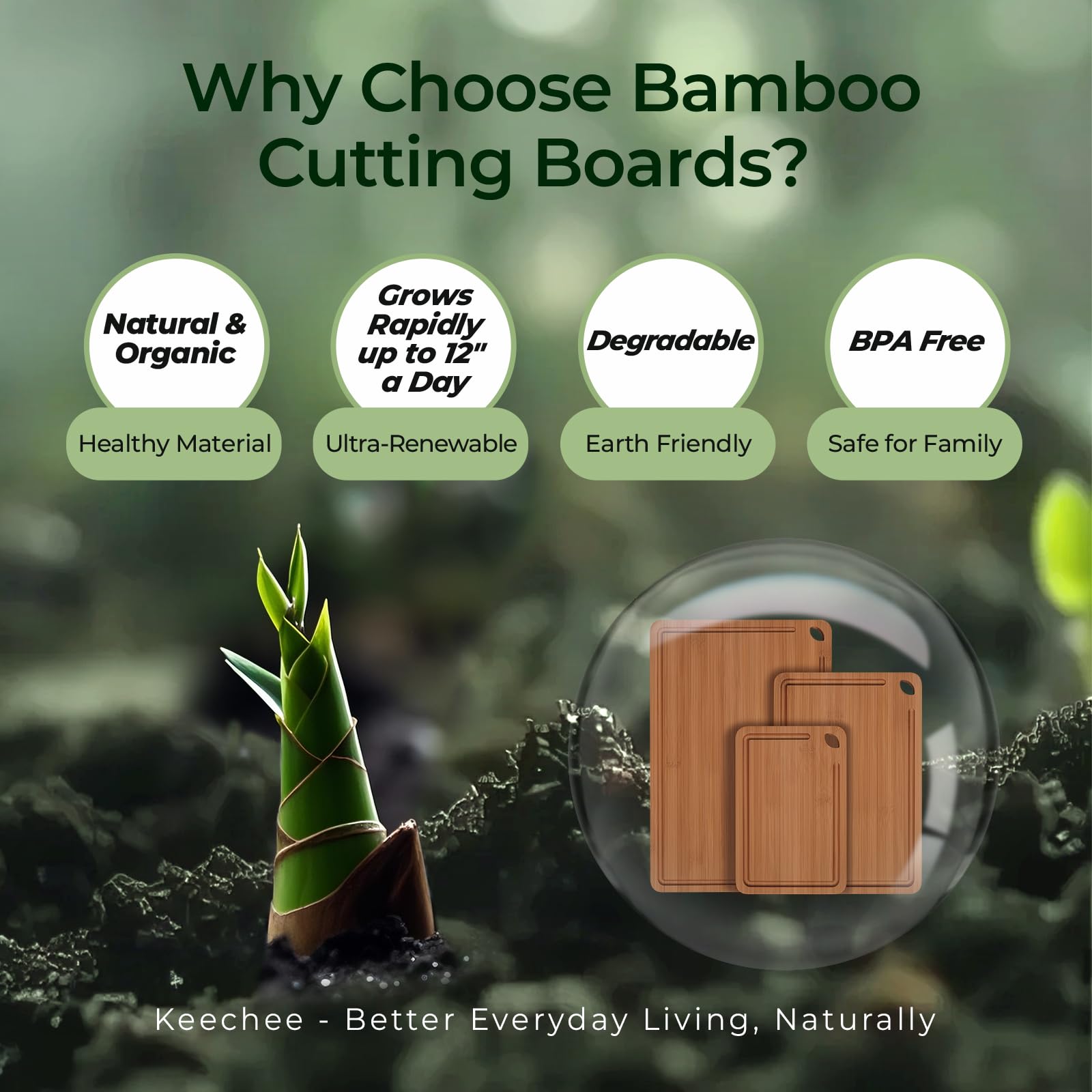 Keechee bamboo cutting board makes a thoughtful gift