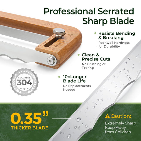 Keechee Bread Pilot ergonomic handle grip for comfortable slicing sessions.