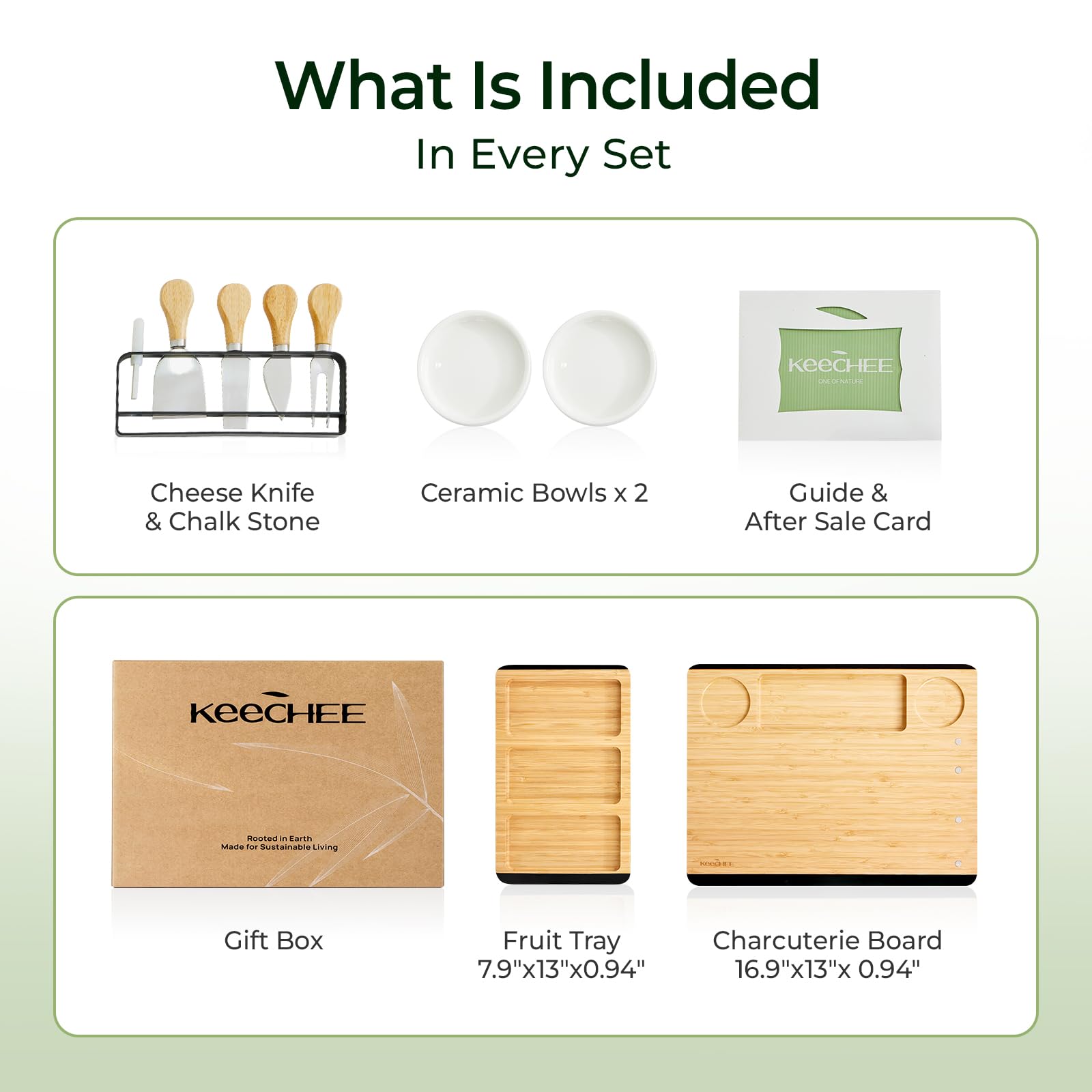 Keechee charcuterie board crafted from sustainable bamboo