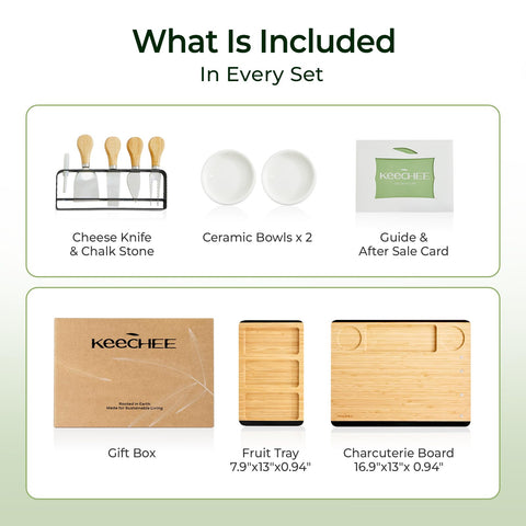 Keechee charcuterie board crafted from sustainable bamboo