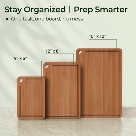 Keechee cutting board built-in handles for secure transfer