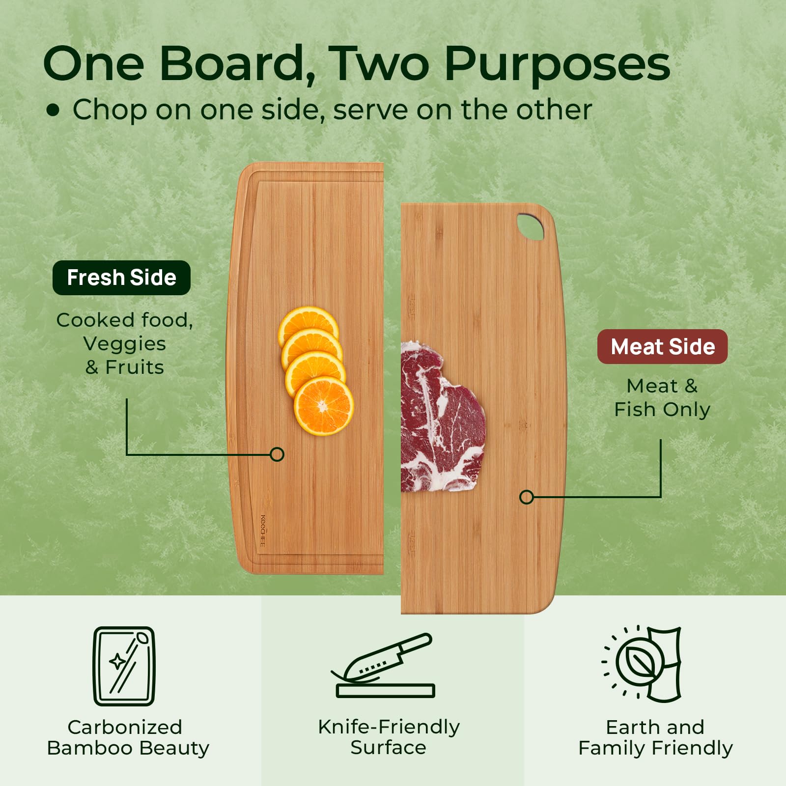 Keechee lightweight cutting board with slim profile ideal for small spaces.
