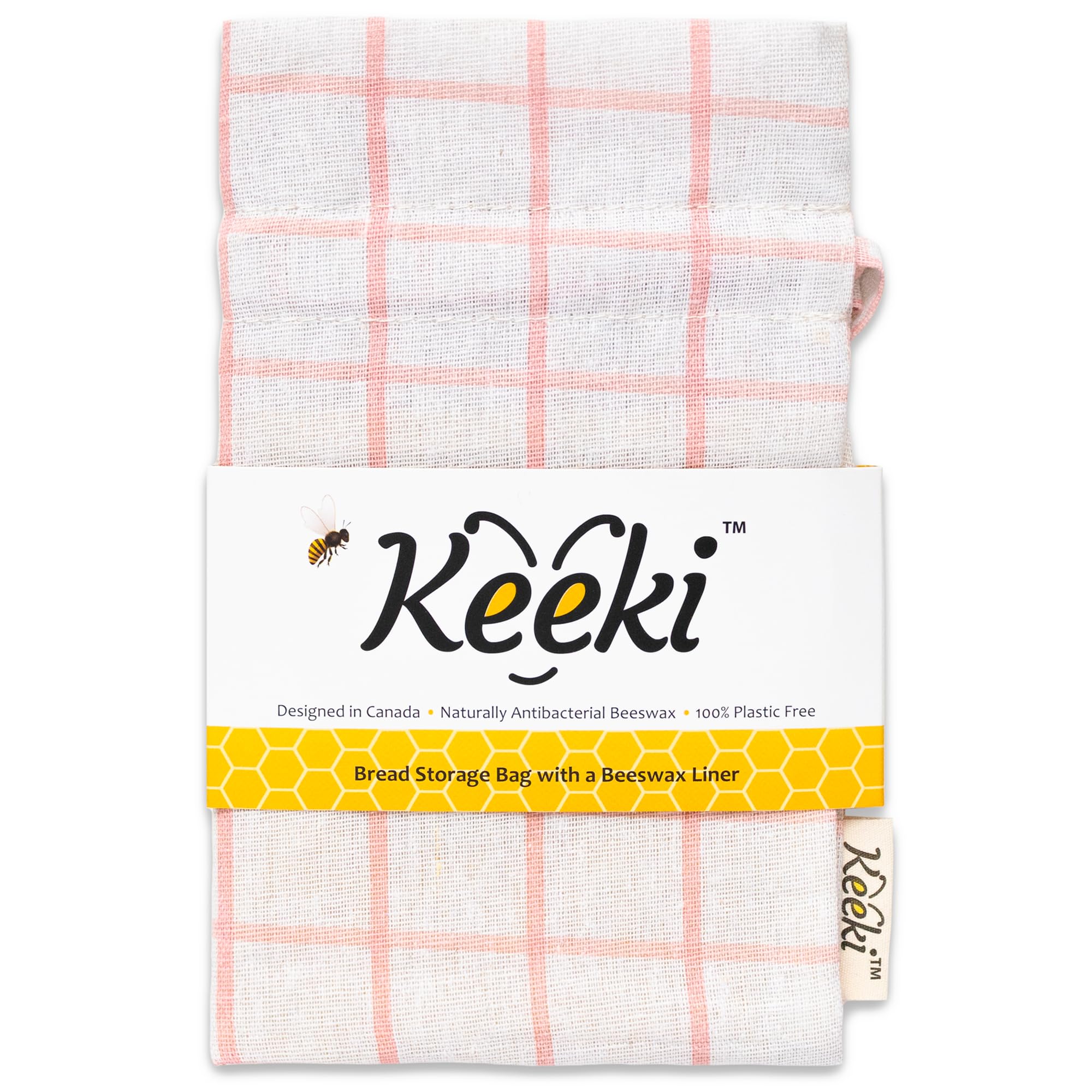Keeki Bag with beeswax-lined interior preserves crust and crumb freshness for homemade bread.