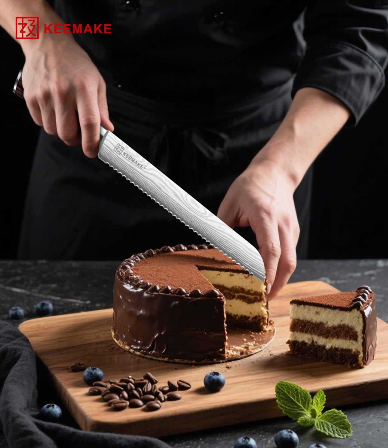 Ultra-thin razor-sharp blade delivers effortless, uniform slices.