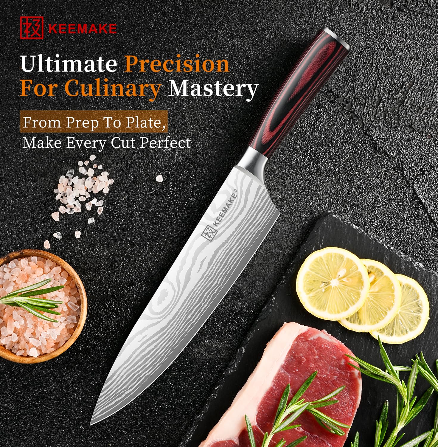 KEEMAKE rust-resistant blade suited for everyday home cooking