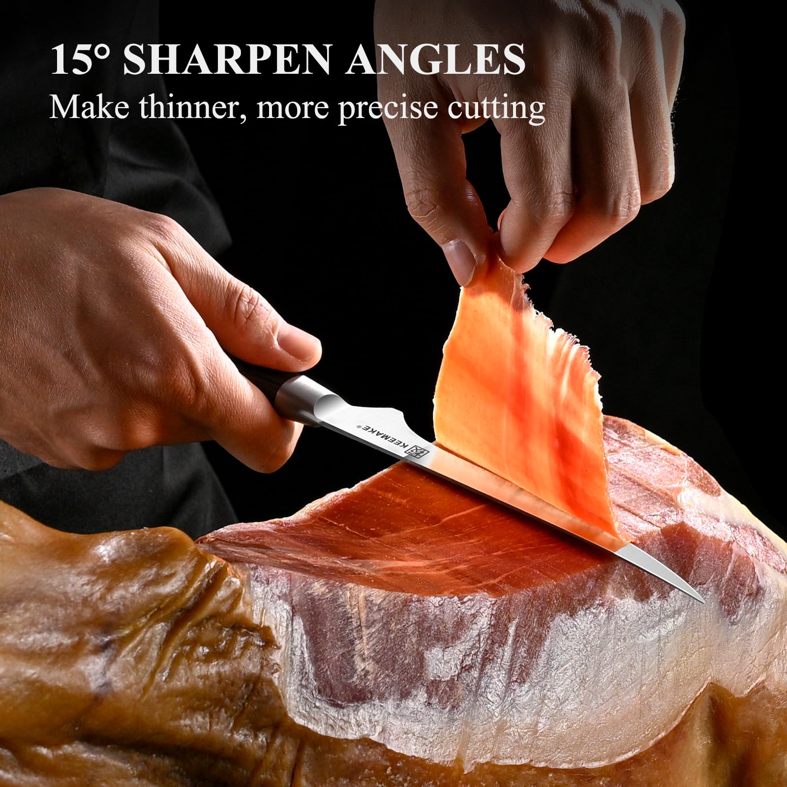 KEEMAKE ergonomic handle design reduces fatigue in extended kitchen sessions.