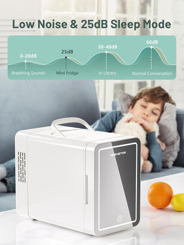 KEENSTAR fridge cooling and warming modes offer versatile skincare storage options.