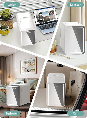 KEENSTAR fridge with removable shelves and door pocket for flexible organization.