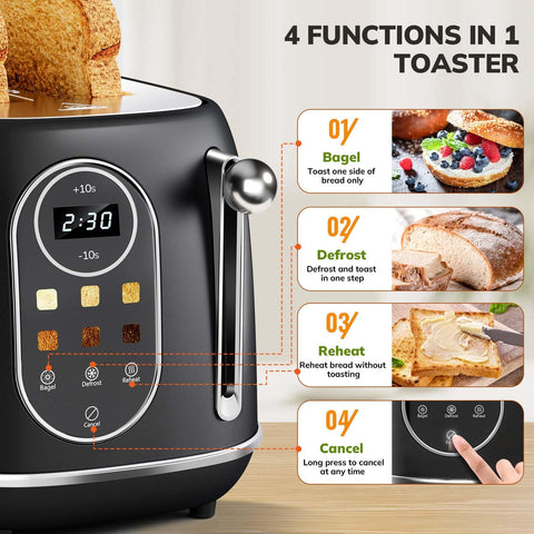 Keenstone toaster offers six browning levels for customizable toast