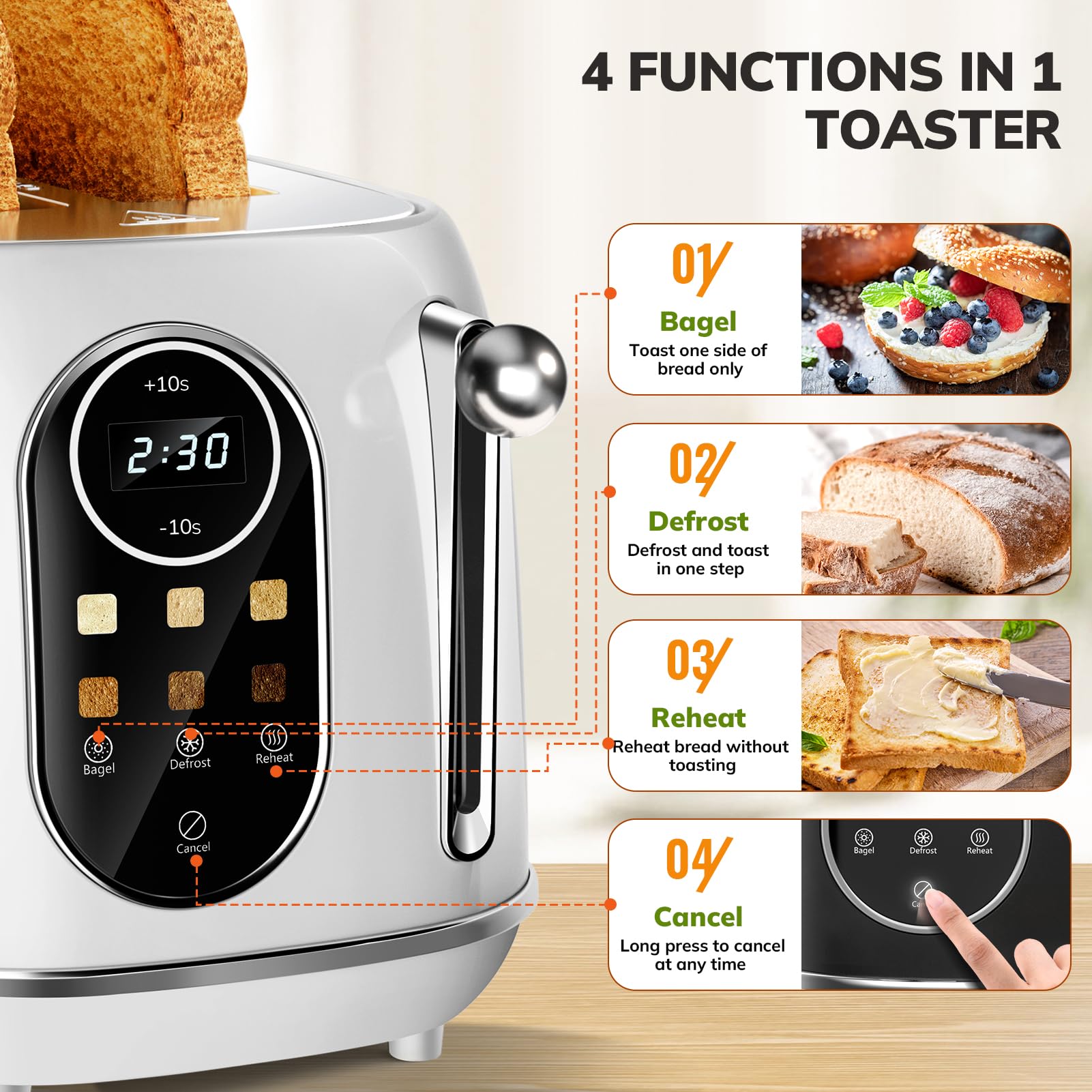 Keenstone reheat function demonstration for revived toast