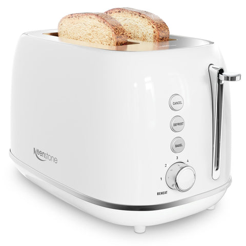 Keenstone 2-slice toaster with wide slots for bagels and thick bread