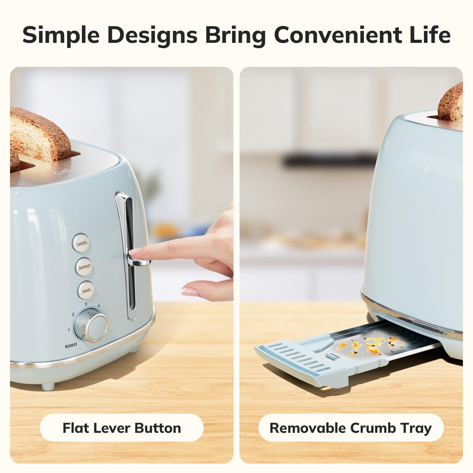 Keenstone toaster with bagel and defrost functions for versatility.