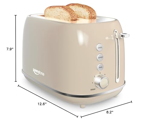 Keenstone toaster with non-slip base keeps it stable on counters